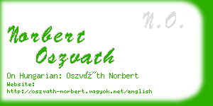 norbert oszvath business card